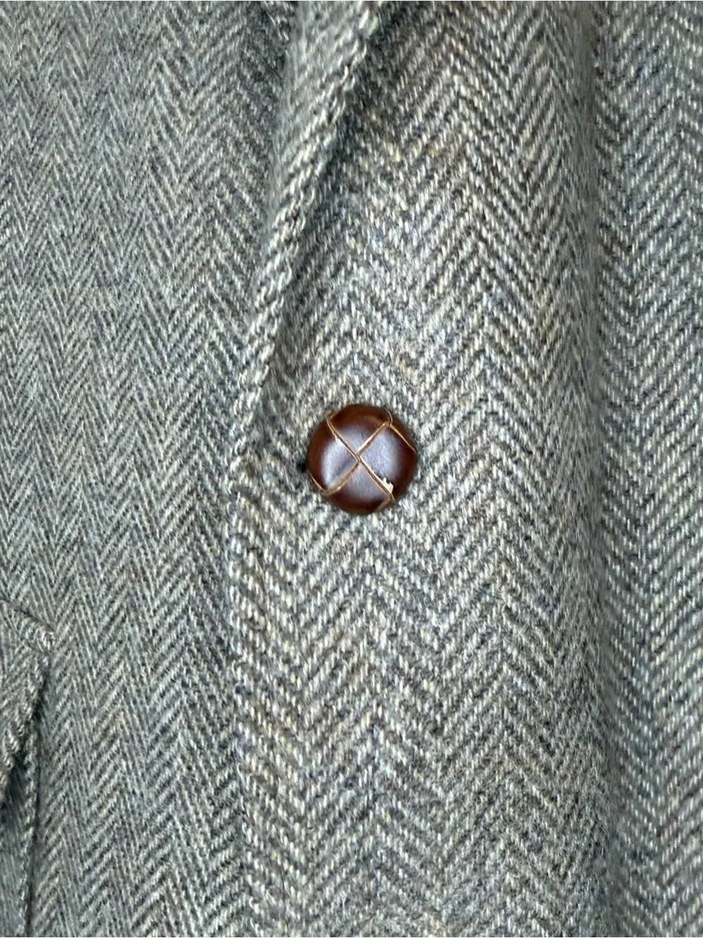 Haggar Tweed Herringbone Sport Coat in Gray